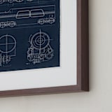 "Train diagram" - Art Print in Navy by Robert and Stella - Frame Close-up