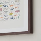 "Alphabet Dinos" - Art Print in Cretaceous by Teju Reval - Frame Close-up