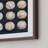 "Dinger 1 Spin Cycle" - Art Print in Navy by Kamala Nahas - Frame Close-up