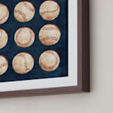 "Dinger 1 Spin Cycle" - Art Print in Navy by Kamala Nahas - Frame Close-up