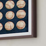 "Dinger 1 Spin Cycle" - Art Print in Navy by Kamala Nahas - Frame Close-up