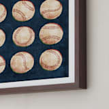 "Dinger 1 Spin Cycle" - Art Print in Navy by Kamala Nahas - Frame Close-up