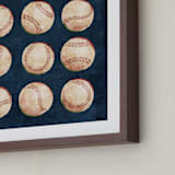 "Dinger 1 Spin Cycle" - Art Print in Navy by Kamala Nahas - Frame Close-up
