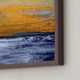 "Exclusive Mod Oceanscape" - Art Print in Yellow Sky by Lauren Rutley - Frame Close-up