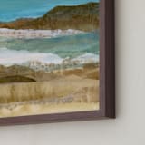 "Uneven Ground II" - Art Print in Sky Blue by Lara Eckerman - Frame Close-up