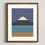 "Horizons Set 4" - Art Print in Purple Peaks by Roseanne Kenny - Framed