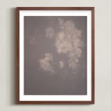 "Hazed Florals 1" - Art Print in Dusty Burgundy by Baumbirdy - Framed
