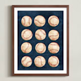 "Dinger 1 Spin Cycle" - Art Print in Navy by Kamala Nahas - Framed