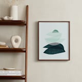 "paper blossoms II" - Art Print in sea glass by Carrie Moradi - In a Room