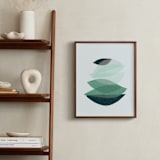 "paper blossoms I" - Art Print in sea glass by Carrie Moradi - In a Room