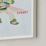 "Disney and Pixar Buzz's Laser" - Personalized Art Print in Green by Lori Wemple - Frame Close-up