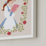"Disney's Belle Library" - Personalized Art Print in Rose by Jamie Alexander - Frame Close-up