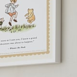 "Disney's Winnie the Pooh Vintage Quotes" - Personalized Art Print in Honey by Katherine Moynagh - Frame Close-up