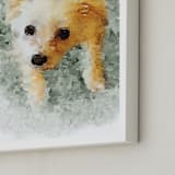 "Custom Pet Portrait" - Custom Print in White by Minted - Frame Close-up