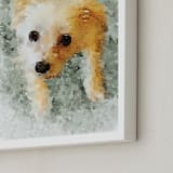 "Custom Pet Portrait" - Custom Print in White by Minted - Frame Close-up