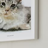 "Your Pet: Portrait Custom Text Print" - Custom Print in White by Minted - Frame Close-up