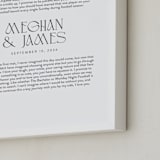 "Our Vows: Portrait Orientation Custom Print" - Custom Print in Midnight Blue by Minted - Frame Close-up