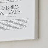 "Our Vows: Portrait Orientation Custom Print" - Custom Print in Midnight Blue by Minted - Frame Close-up
