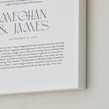 "Our Vows: Portrait Orientation Custom Print" - Custom Print in Midnight Blue by Minted - Frame Close-up