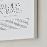 "Our Vows: Portrait Orientation Custom Print" - Custom Print in Midnight Blue by Minted - Frame Close-up