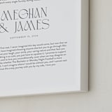 "Our Vows: Portrait Orientation Custom Print" - Custom Print in Midnight Blue by Minted - Frame Close-up