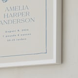 "Baby's Bow: Custom Print" - Custom Print in Dusty Blue by Cass Loh - Frame Close-up
