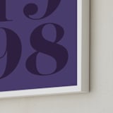 "Your Year: Custom Print" - Custom Print in Midnight Purple by Erica Krystek - Frame Close-up
