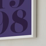 "Your Year: Custom Print" - Custom Print in Midnight Purple by Erica Krystek - Frame Close-up