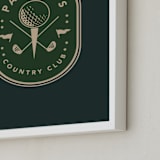 "By Par: Custom Print" - Custom Print in Evergreen by Susan Zinader - Frame Close-up