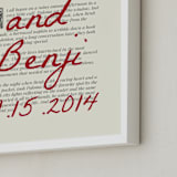 "Books & Lovers" - Custom Print in Red Ink by Helena Vitto - Frame Close-up