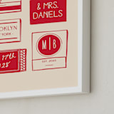 "Matchbooks" - Custom Print in Fire by Jennifer Lew - Frame Close-up