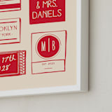 "Matchbooks" - Custom Print in Fire by Jennifer Lew - Frame Close-up