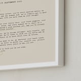 "The Letter" - Custom Print in Lime by Helena Vitto - Frame Close-up