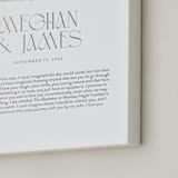 "Our Vows: Custom Foil Print" - Custom Foil Print in Silver by Minted - Frame Close-up