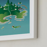 "Fly To Neverland" - Art Print in Island by Erica Krystek - Frame Close-up