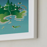 "Fly To Neverland" - Art Print in Island by Erica Krystek - Frame Close-up
