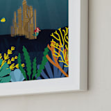 "Discover Atlantica" - Art Print in Deep Sea by Erica Krystek - Frame Close-up