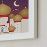 "Travel to Agrabah" - Art Print in Night Sky by Erica Krystek - Frame Close-up