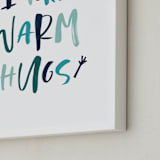 "Warm Hugs" - Art Print in Winter Pine by Erica Krystek - Frame Close-up