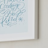 "Courage and Kindness" - Art Print in Glass Slipper by Amy Payne - Frame Close-up