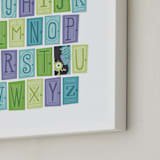 "Alphabet Doors" - Art Print in Iris by Jessie Steury - Frame Close-up