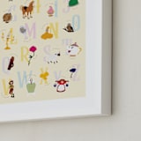 "The ABCs of Disney's Beauty and the Beast" - Art Print in Candlewax by Christie Kelly - Frame Close-up