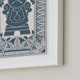 "Cogsworth from Disney's Beauty And The Beast " - Art Print in Porcelain by Katharine Watson - Frame Close-up