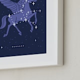 "Disney's Pegasus Stars Are Born" - Art Print in Purple by Rebecca Smith - Frame Close-up