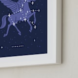 "Disney's Pegasus Stars Are Born" - Art Print in Purple by Rebecca Smith - Frame Close-up