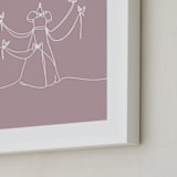 "The Dress from Disney's Cinderella" - Art Print in Blush by Britt Mills - Frame Close-up