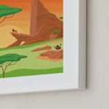 "Journey to the Disney's Pride Lands" - Art Print in sunset by Erica Krystek - Frame Close-up