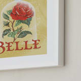 "Disney's Belle Rose" - Art Print in Golden by Leah Bisch - Frame Close-up