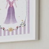 "Disney Princess Rapunzel Dress-Up" - Art Print in Lilac by Kamala Nahas - Frame Close-up