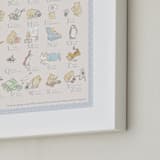 "Disney Winnie The Pooh alphabet" - Art Print in Baby Blue by Sabrin Deirani - Frame Close-up